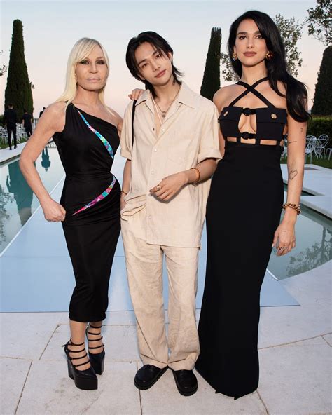 ambassador of versace|donatella versace and hyunjin.